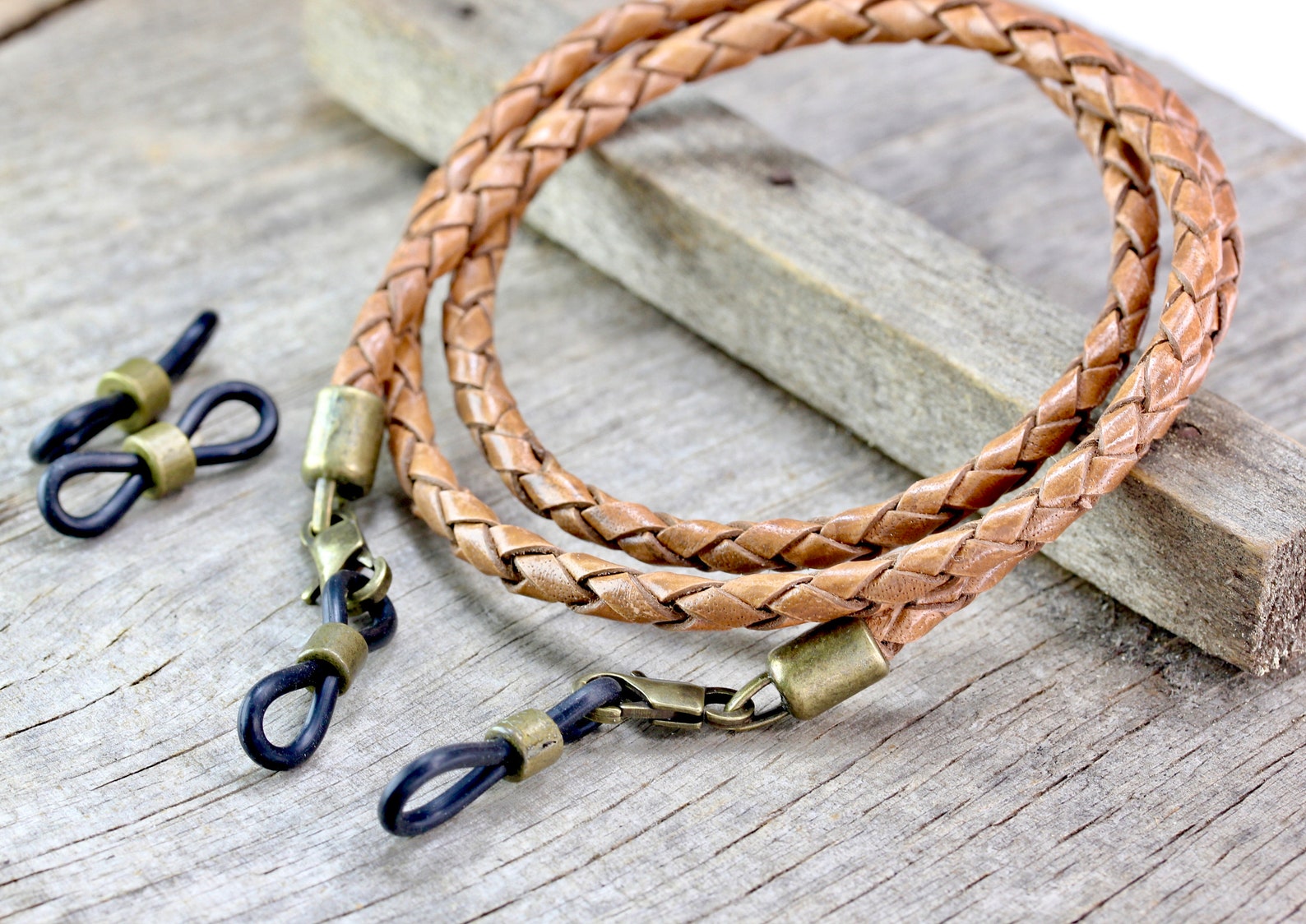 Rugged Leather Sunglasses Holder Cord for Men Braided Leather Etsy