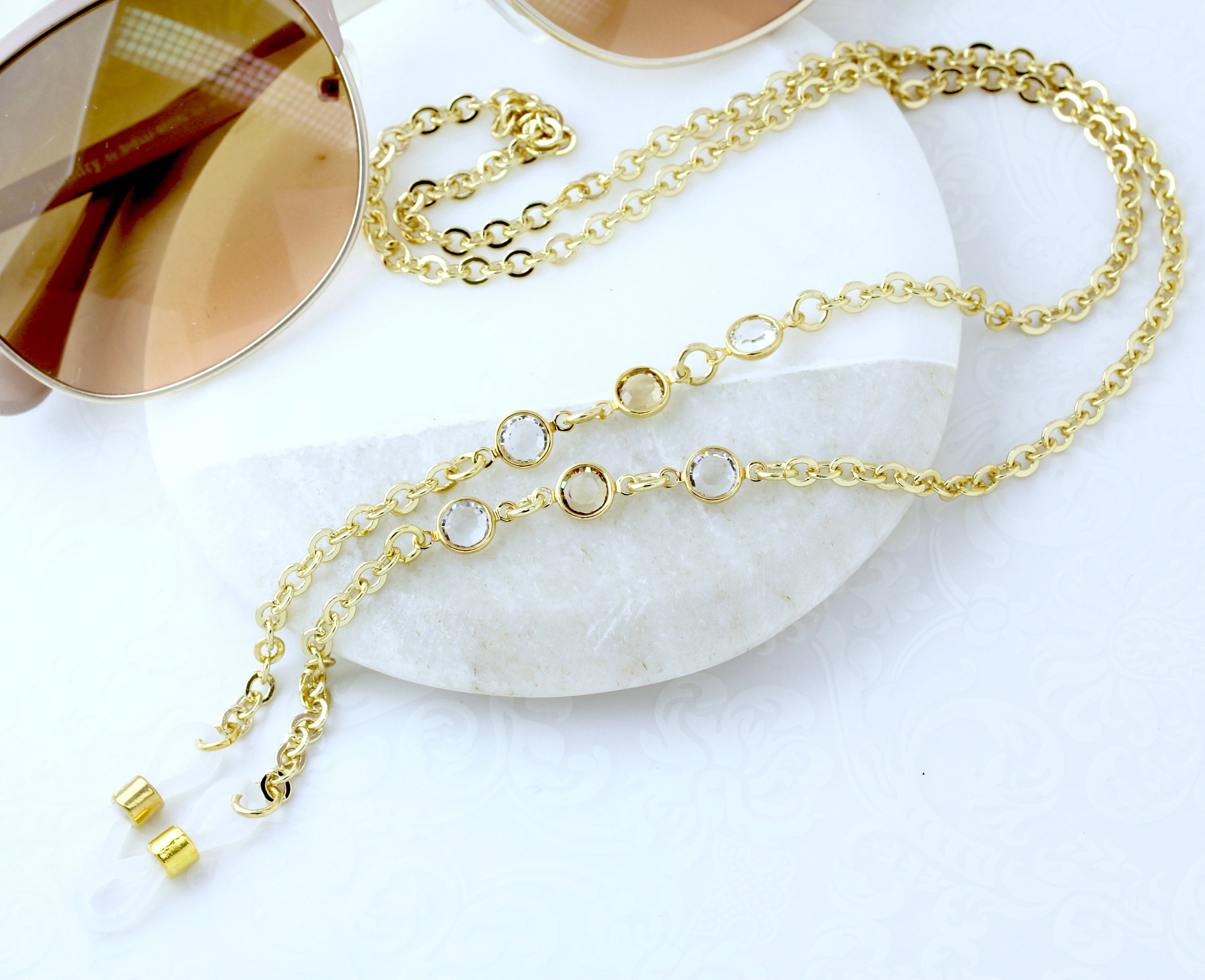 Swarovski eyeglass chain hotsell
