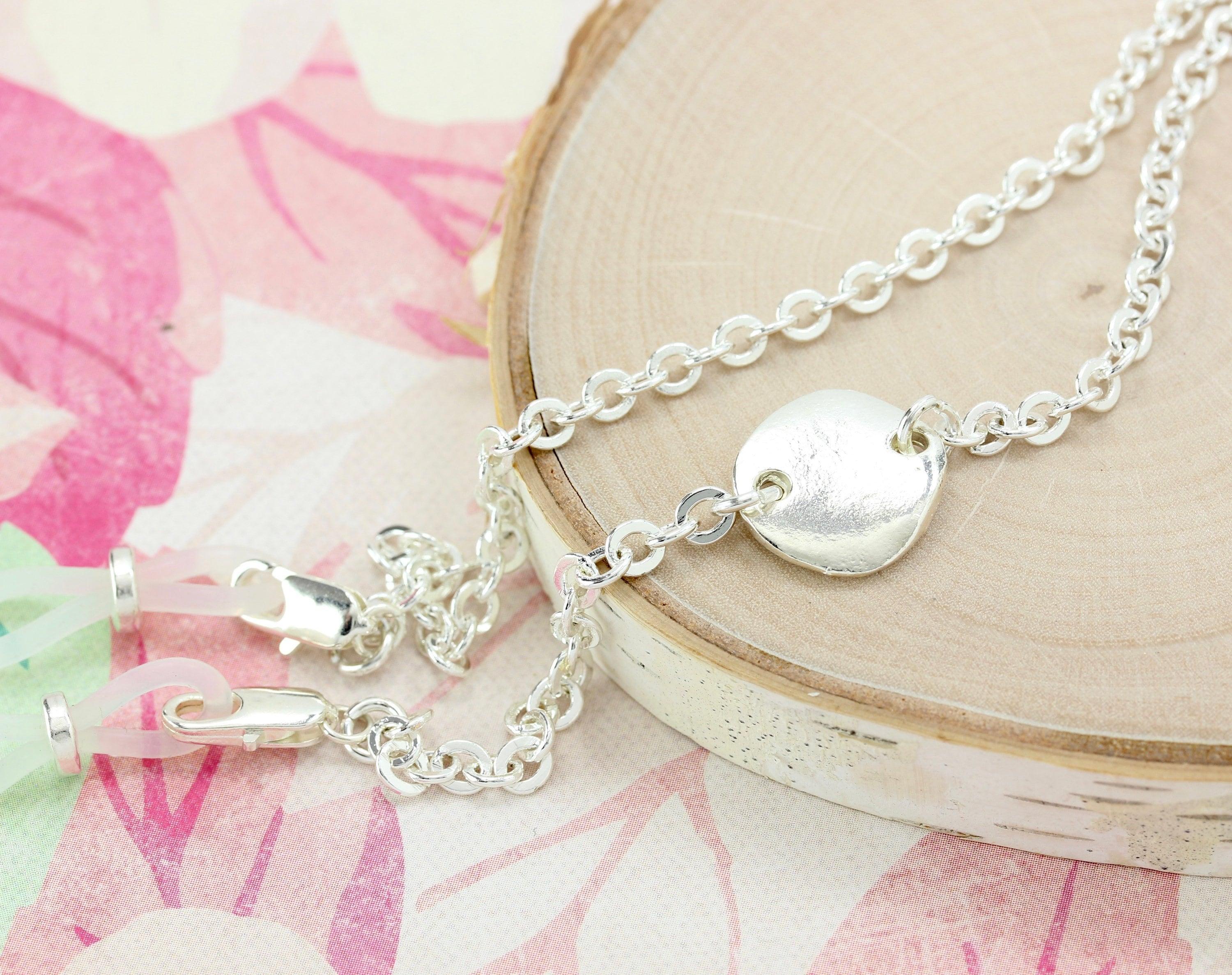 Solitude Silver Eyeglass Chain, Designer Sunglasses Chain