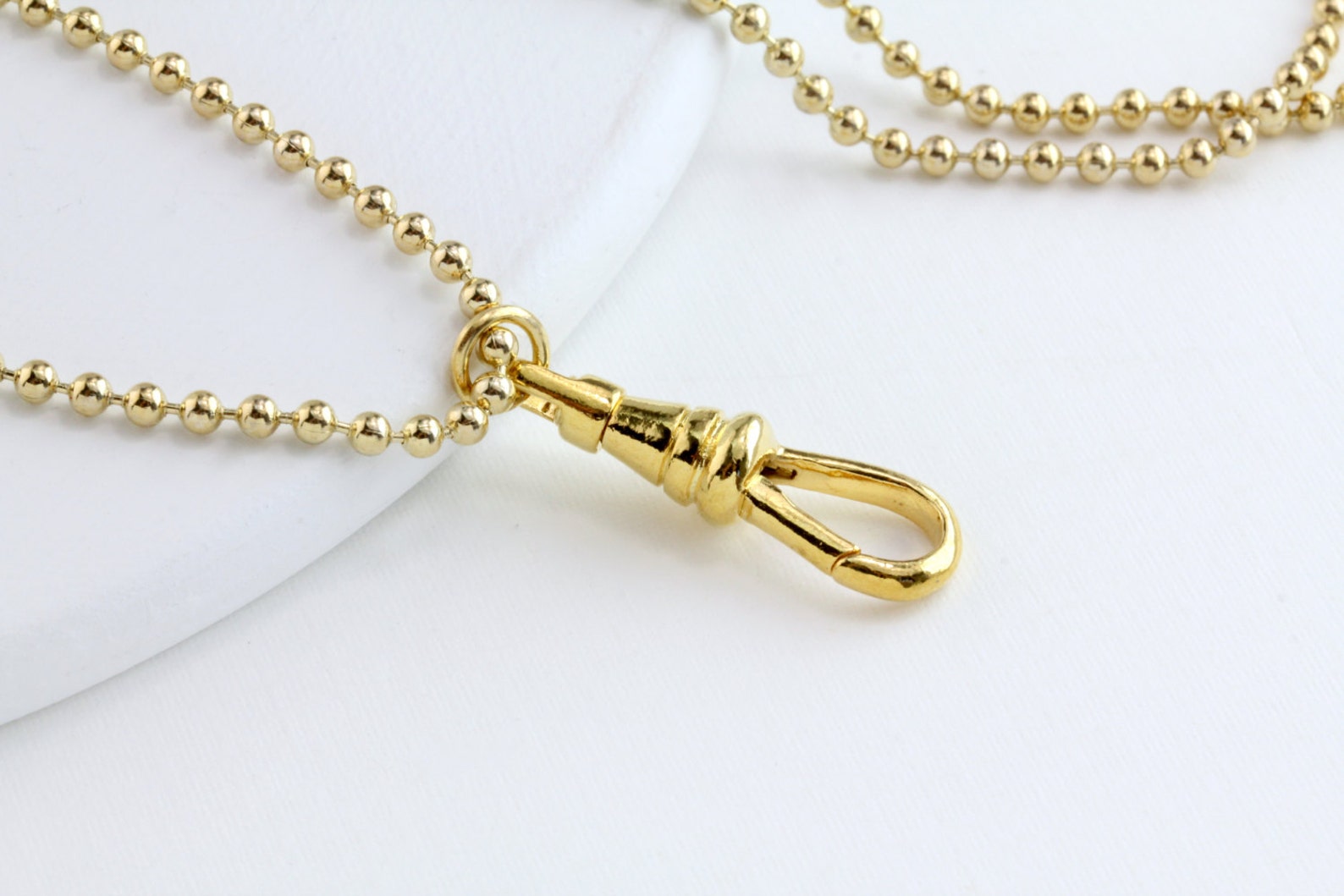 Gold ID Badge Lanyard Gold Ball Chain Lanyard Gold Lanyard Etsy