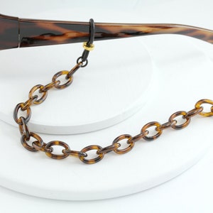 Tortoise Shell Eyeglass Chain Tortoise shell Eyewear Chain, Tortoise Shell Eyeglasses Accessories Tortoise shell Eyeglass Necklace image 1