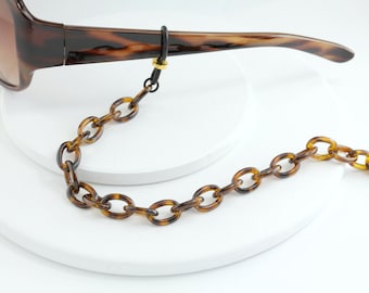 Tortoise Shell Eyeglass Chain - Tortoise shell Eyewear Chain, Tortoise Shell Eyeglasses Accessories - Tortoise shell Eyeglass Necklace