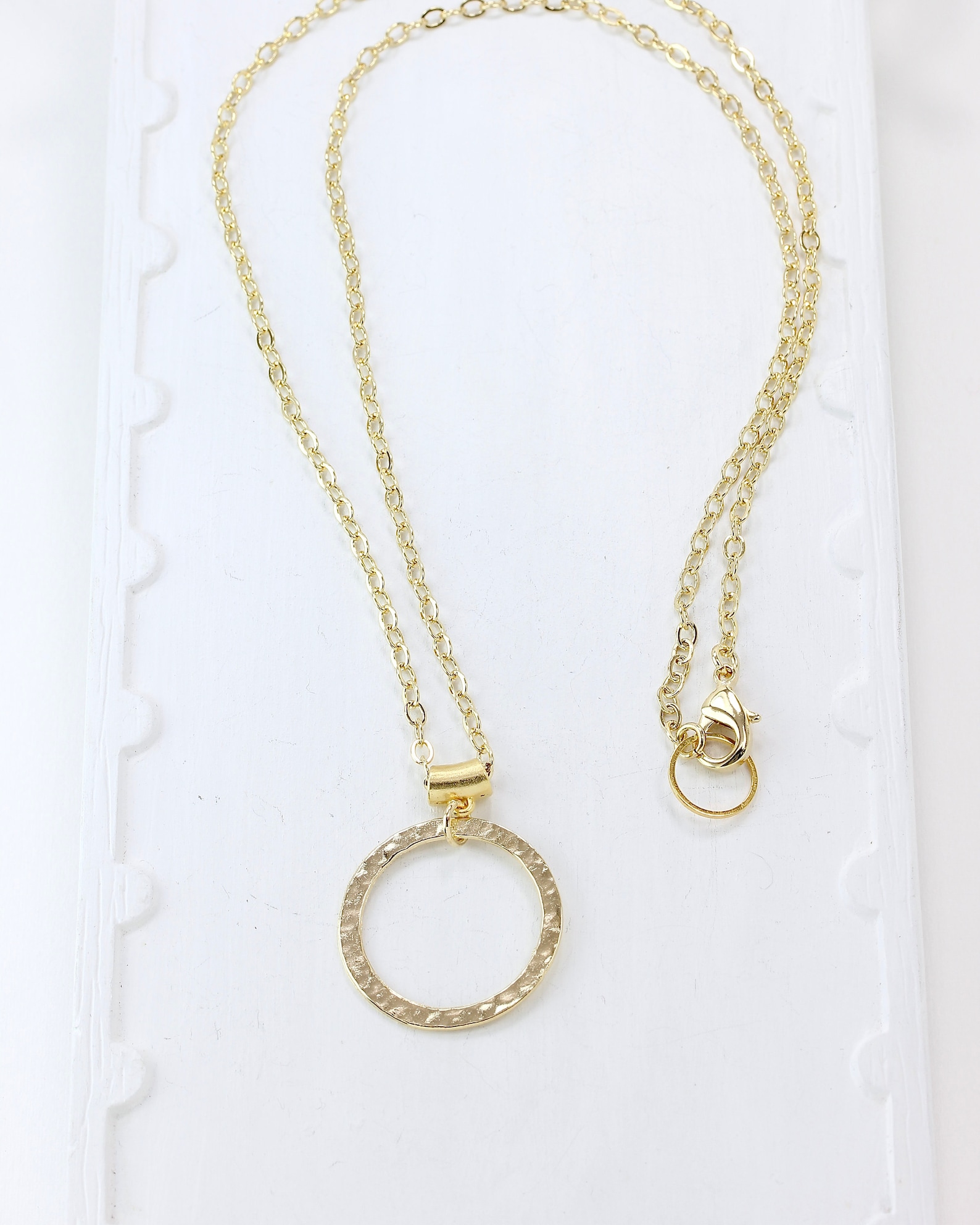 Gold Eyeglass Chain Necklace Hammered Gold Glasses Chain Etsy