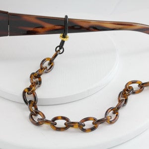 Tortoise Shell Eyeglass Chain Tortoise shell Eyewear Chain, Tortoise Shell Eyeglasses Accessories Tortoise shell Eyeglass Necklace image 4