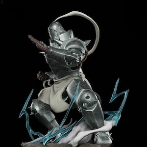 Diorama Full Metal Alchemist Edward e Alphonse | Estátua STL de Anime | Modelo de Impressão 3D Colecionável Brothers | Download Digital de Arquivo STL