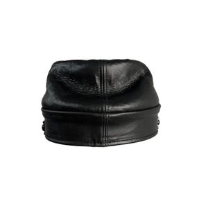 Handmade Leather Civil War Kepi Hat – Authentic Vintage Military Officer Cap | Historical Reenactment Gift image 3