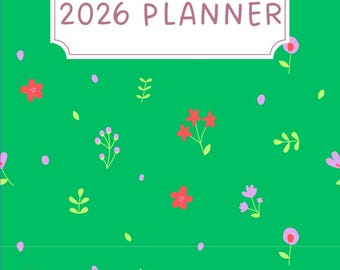 2026 Digital Planner GoodNotes iPad Hyperlinked Dated PDF Notability - Green