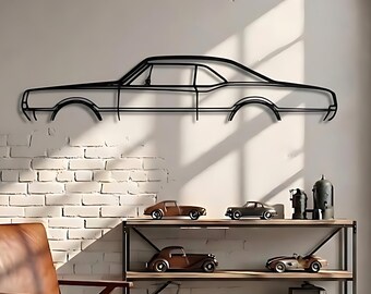 1967 Oldtimer Metallwandkunst, Automobildekor, Geschenk für Ihn