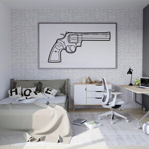 Décoration murale en métal Colt Python : décoration géométrique pour la maison