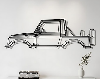 Samurai 1988 Car Decor Wall Art, Metal Car Wall Decor, Gift For Car Lovers, Car Gift For Him, Car Guy Gift