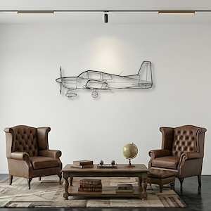 Grumman American AA 5 Airplane Metal Wall Art, Business Jet Wall Decor, High Quality Laser Cut Airplane Sign, Aviation Wall Decor