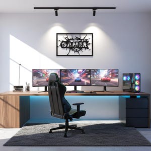 Gamer Metal Wall Art, Graffiti Game Room Decor, Video Game Sign, Teen Bedroom Wall Hanging, PC Gaming Setup Decor, Gift for Boyfriend, Art