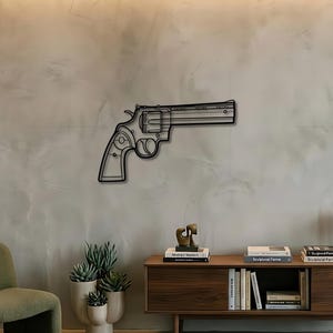 Colt Python Metal Wall Art: Geometric Home Decor