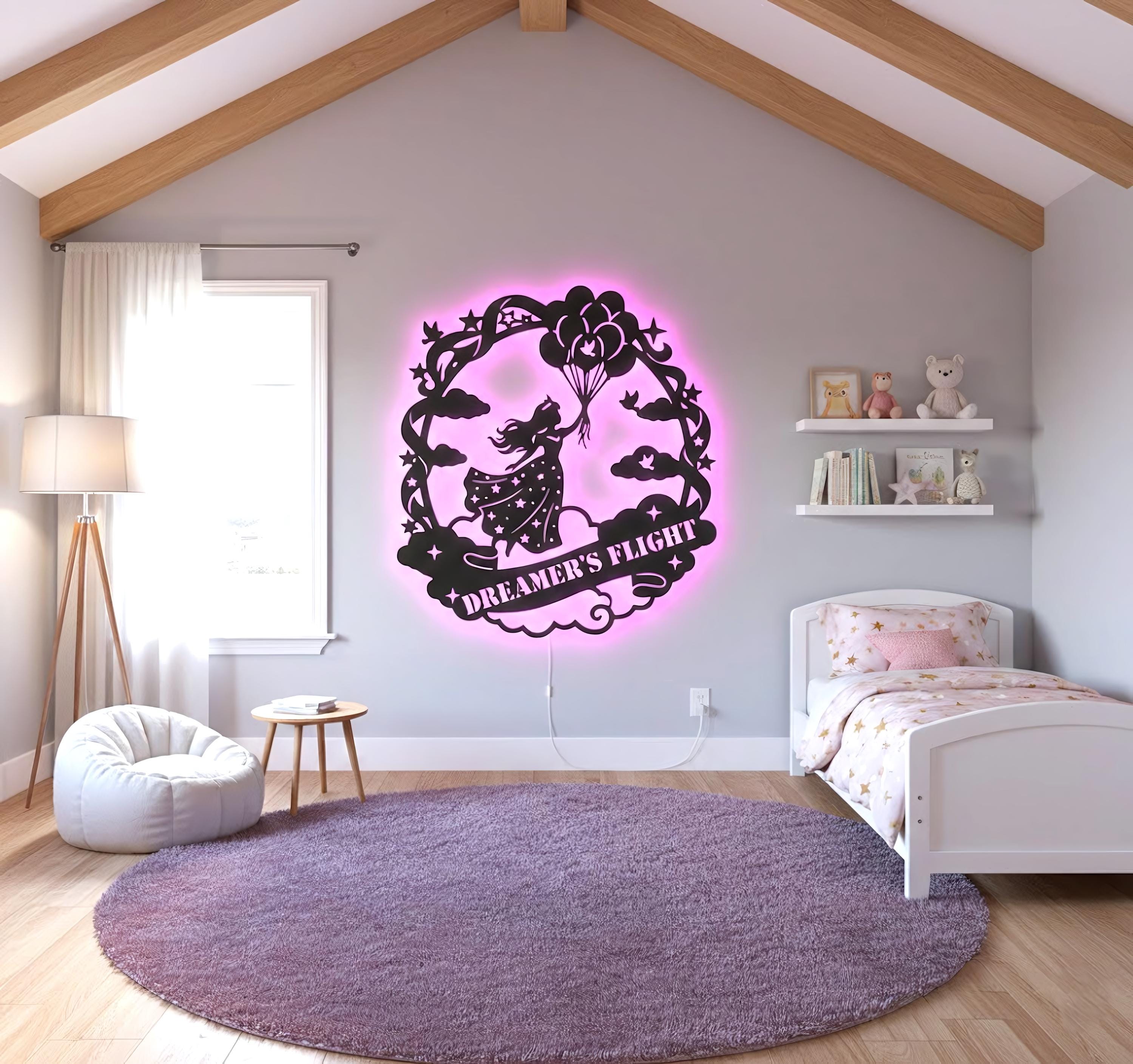 Princess Custom Signs Personalized Princess LED Metal Sign, Custom Princess Name Wall Art ...