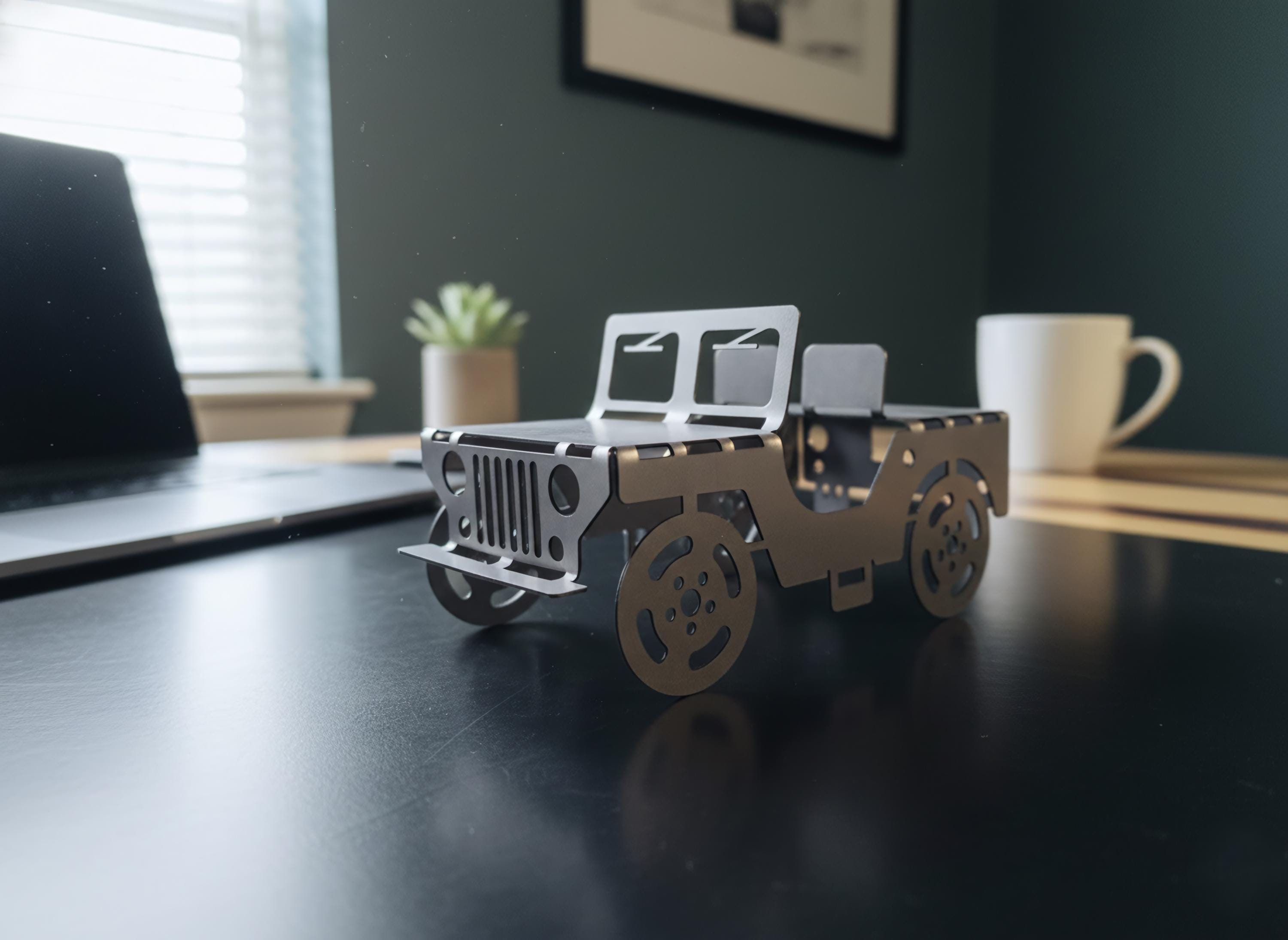 3D Off-road Vehicle Metal Model Kit, Steel Desktop Decor, DIY