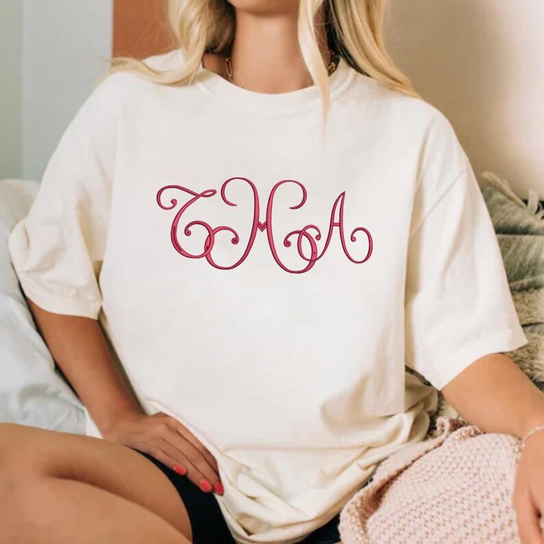 Fonte de monograma em estilo script entrelaçado, alfabeto elegante com curvas sinuosas, casamento romântico, letras cursivas femininas graciosas + BX imagem 5