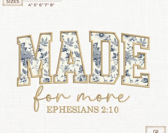 Made For More Embroidery Design, Christian Pattern (Digital Download)