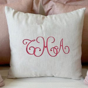 Fonte de monograma em estilo script entrelaçado, alfabeto elegante com curvas sinuosas, casamento romântico, letras cursivas femininas graciosas + BX imagem 4