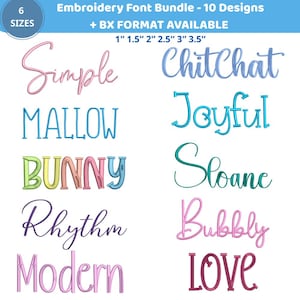 Carattere corsivo moderno per ricamo a macchina, alfabeto monogramma, punto raso, PES DST, piccolo carattere per firma, 6 dimensioni, download immediato