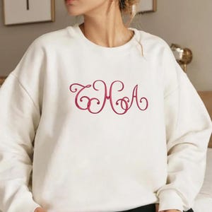 Fonte de monograma em estilo script entrelaçado, alfabeto elegante com curvas sinuosas, casamento romântico, letras cursivas femininas graciosas + BX imagem 6
