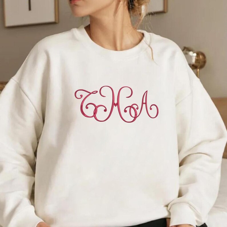 Fonte de monograma em estilo script entrelaçado, alfabeto elegante com curvas sinuosas, casamento romântico, letras cursivas femininas graciosas + BX imagem 6