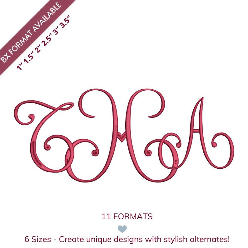 Fonte de monograma em estilo script entrelaçado, alfabeto elegante com curvas sinuosas, casamento romântico, letras cursivas femininas graciosas + BX imagem 1