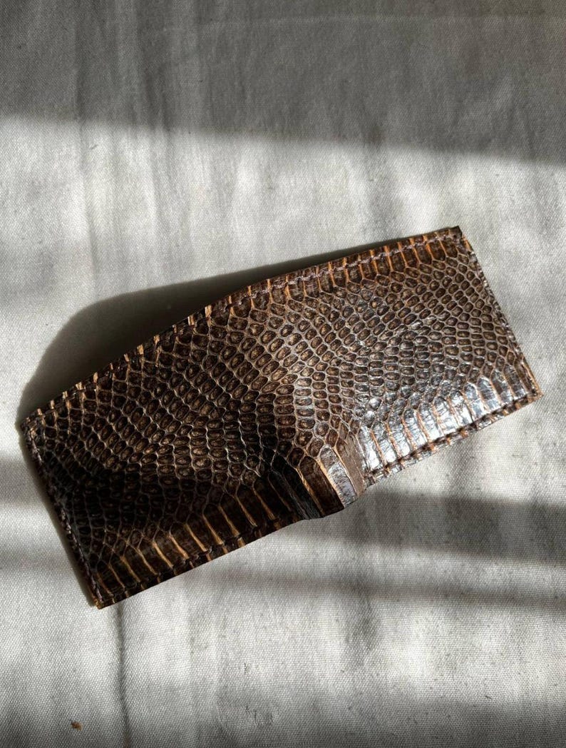 Python wallet for men handcrafted exotic leather design