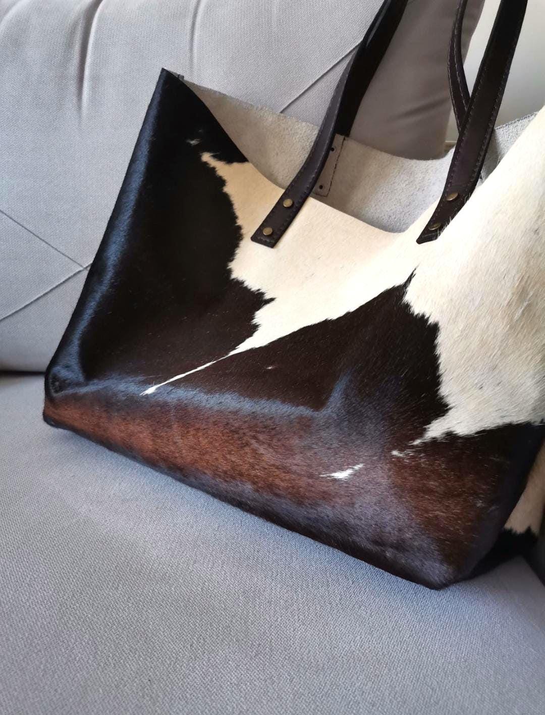 Myra Bag Koeienhuid Shopper met Leer Laurette - Luanzo tassen