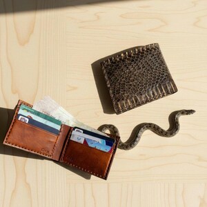 Snake leather wallet made from real python skin