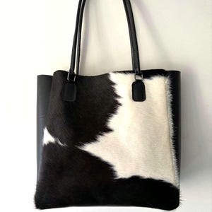 Äkta hårbesatt kohud: Western Leather Shoulder Shopper
