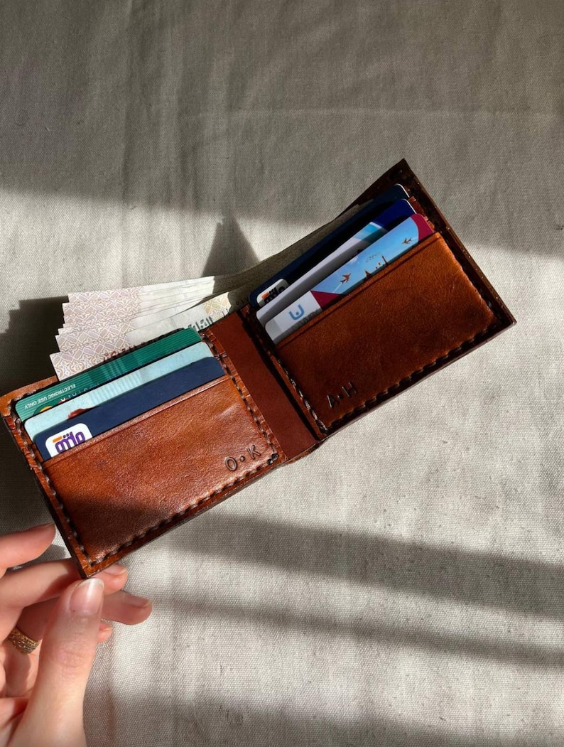 Handmade snake leather wallet for men gift