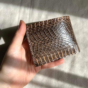 Handmade python wallet crafted from genuine exotic leather