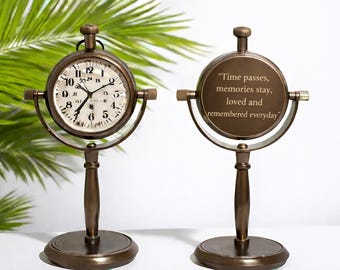 Reloj de escritorio personalizado para regalo de jubilación ~ Regalo grabado personalizado para hombres ~ Regalo motivacional para colegas ~ Regalo para papá ~ Regalo para compañero de trabajo