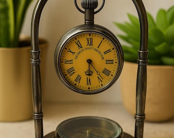 Personalized Retirement Keepsake, Antique Desk Clock With Custom Engraving, Meaningful Gift For Teacher, Mentor or Coworker, Gift For Boss