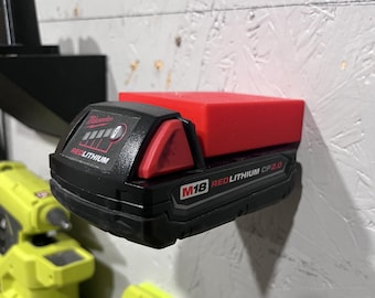 Soporte de pared para baterías Milwaukee M18 – Soporte de almacenamiento para baterías M18, organizador de garaje