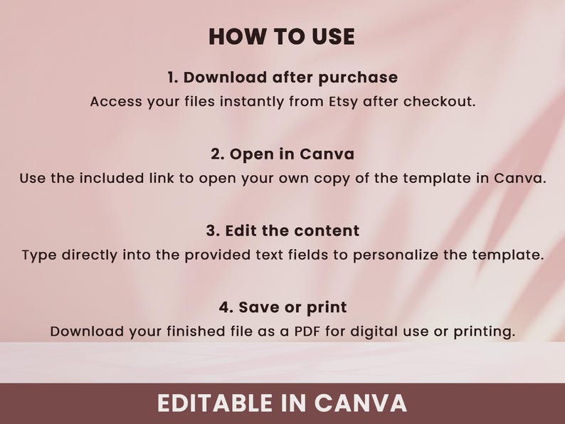 How to use Canva template, download, edit, and print your programming study tracker step by step