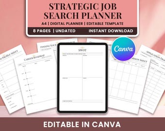 Stabsplaner | Career Road Map & Job Tracker (10+ Vorlagen, Canva)