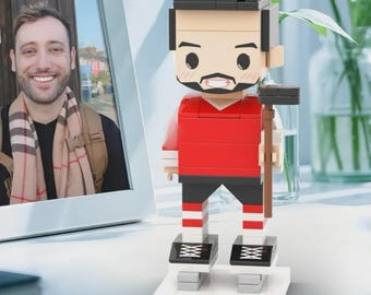 Custom Hockey Player Figurine– Personalized NHL Collectible Gift From Your Photo Handmade Sports Keepsake For Husband Teens Kids Hockey Fans