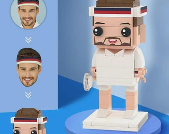 Personalized Tennis Player Figurine | Custom Sports Figurine From Photo, Unique Gift For Dad, Men, Teens, Kids, Tennis Collectible Gift