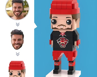 Custom Hockey Player Figurine– Personalized NHL Collectible Gift From Your Photo Handmade Sports Keepsake For Husband Teens Kids Hockey Fans
