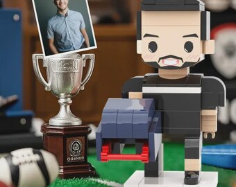 Custom American Football Player Figurine – Personalized NFL Collectible Gift From Your Photo, Handmade Sports Keepsake For Husband Kids Fans