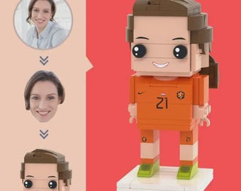 Figura de jugador de fútbol personalizada/Coleccionable deportivo de fútbol personalizado con foto, regalo único para novio, papá, adolescentes, hombres y entrenadores.