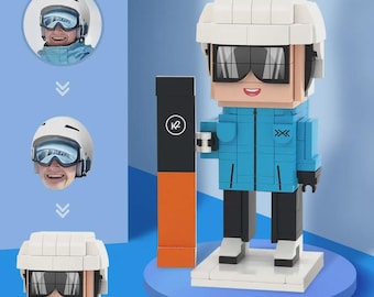 Custom Snowboard Player Figurine – Personalized Winter Sports Collectible Gift From Your Photo, Handmade Keepsake For Teens, Men, Fans