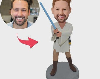 Custom Star Wars Bobblehead Personalized Figurine with Engraved Text Unique Gift for Couples Wedding Anniversary Valentine's Day