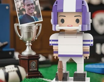 Figura de jugador de fútbol personalizada/Coleccionable deportivo de fútbol personalizado con foto, regalo único para novio, papá, adolescentes, hombres y entrenadores.