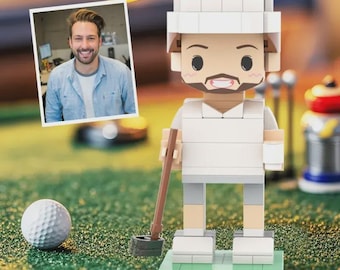 Custom Golf Player Figurine – Personalized Golfer Collectible Gift From Your Photo, Handmade Sports Keepsake For Husband, Dad Boyfriend Fans