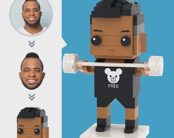 Custom Weightlifter Figurine – Personalized Gym Collectible Gift From Your Photo, Handmade Fitness Keepsake For Husband, Teens, Men, Fans