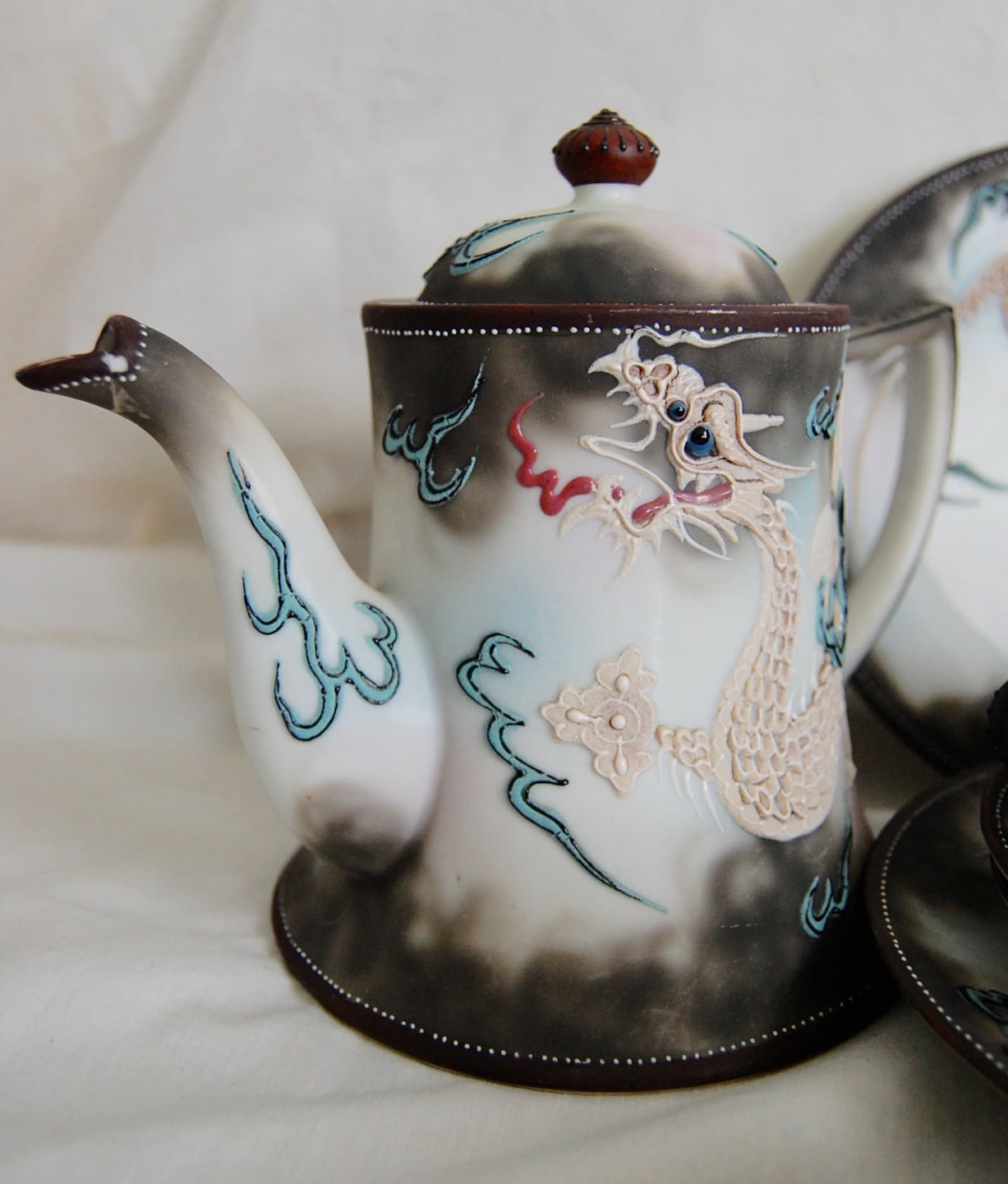 17 Piece Antique Vintage Hand Painted Japan Dragonware Tea Set Etsy