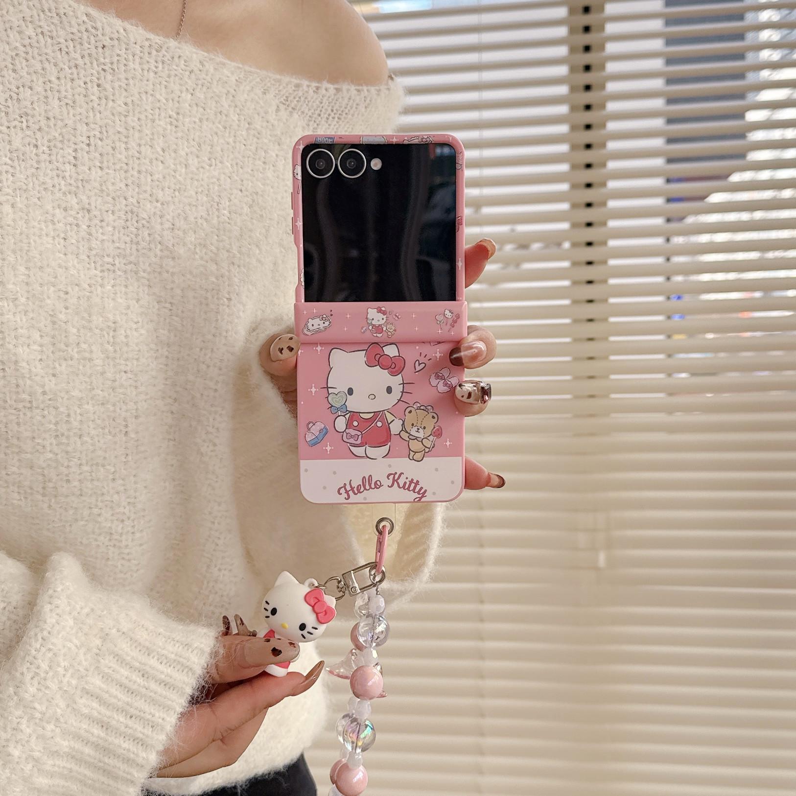 Cinnamoroll & Kuromi Phone Case (with Strap) for Samsung Z Flip 7