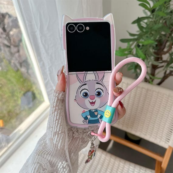 Cute Judy and Nick Cat Ear Phone Case (with Strap) for Samsung Z